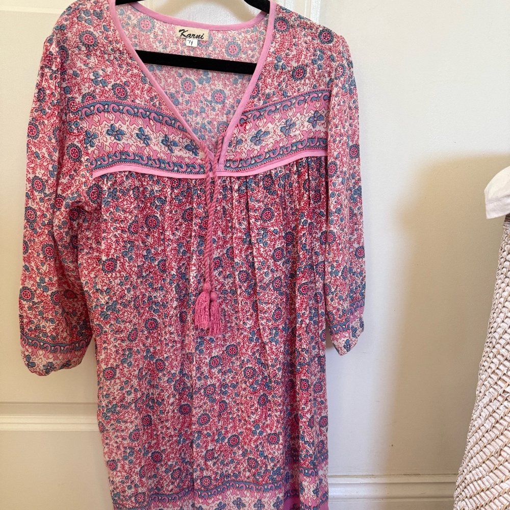 Beautiful 70's Inspired Girl's Midi Dress 7Y